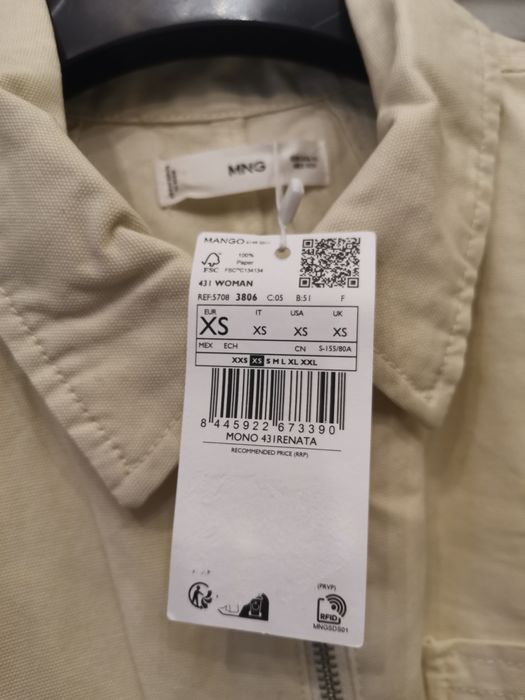 Salopeta denim Mango XS noua
