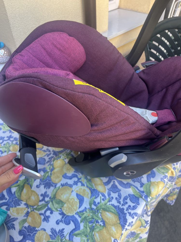 Cybex Cloud Q plus Mystic pink-purple + isofix base