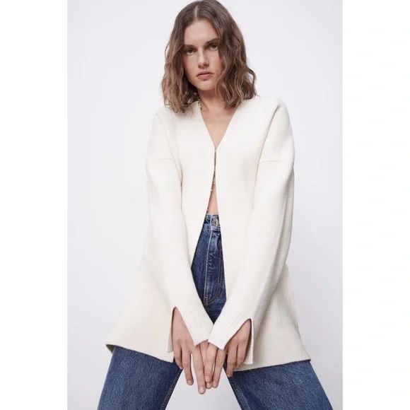 Бежова жилетка ZARA пролет есен