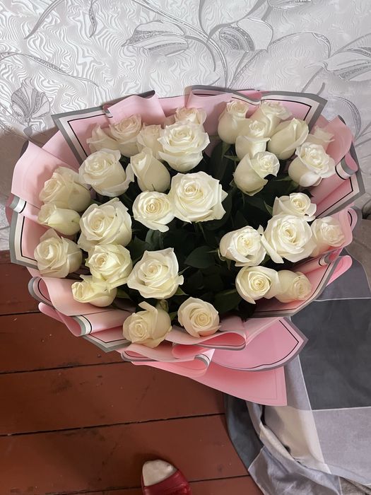 Белый роза 31шт свежий