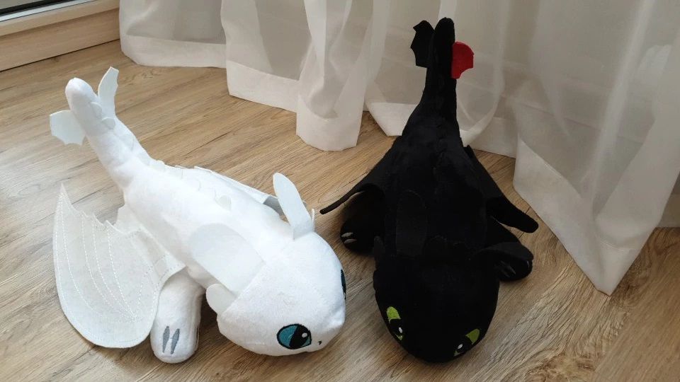 Плюшена играчка Дракон плюшен "Беззъб" подарък "Как да си дрес
