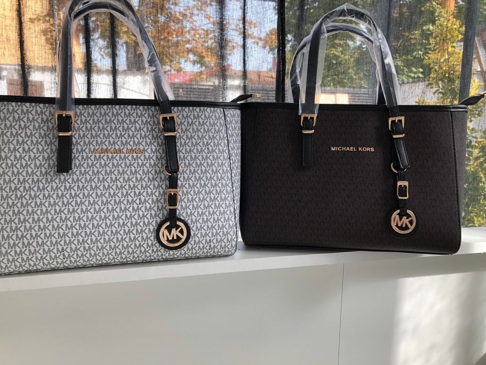 Geanta Michael Kors Alb-Maro