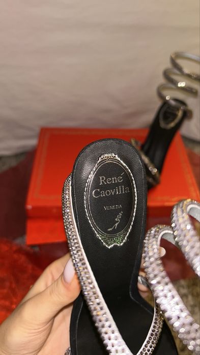 Sandale Rene caovilla piele naturala stoc 38