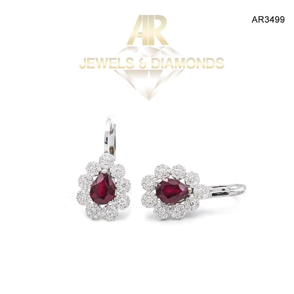 Cercei Aur 14 K cu DIAMANTE model nou deosebit ARJEWELS(AR3499)