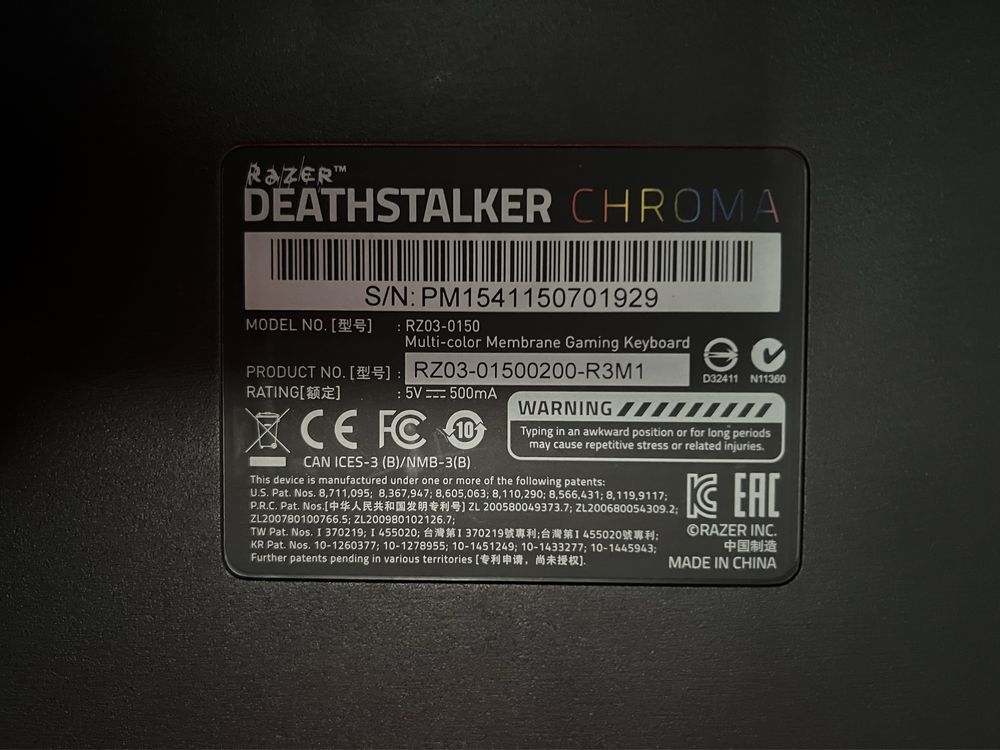 Razer Deathstalker Chroma клавиатура