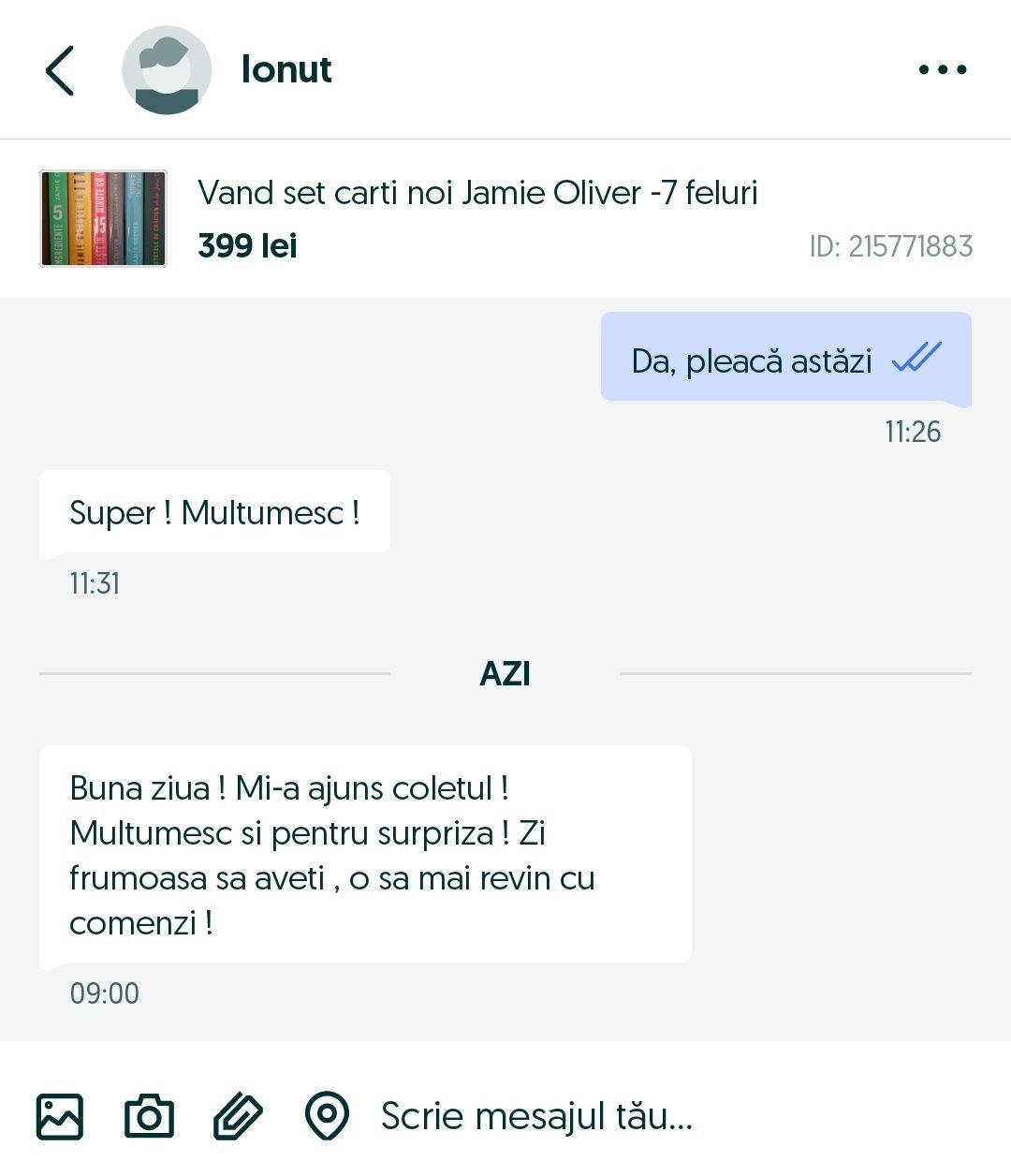 Vand set Tup 1-7 + cutie - Alex Donovici