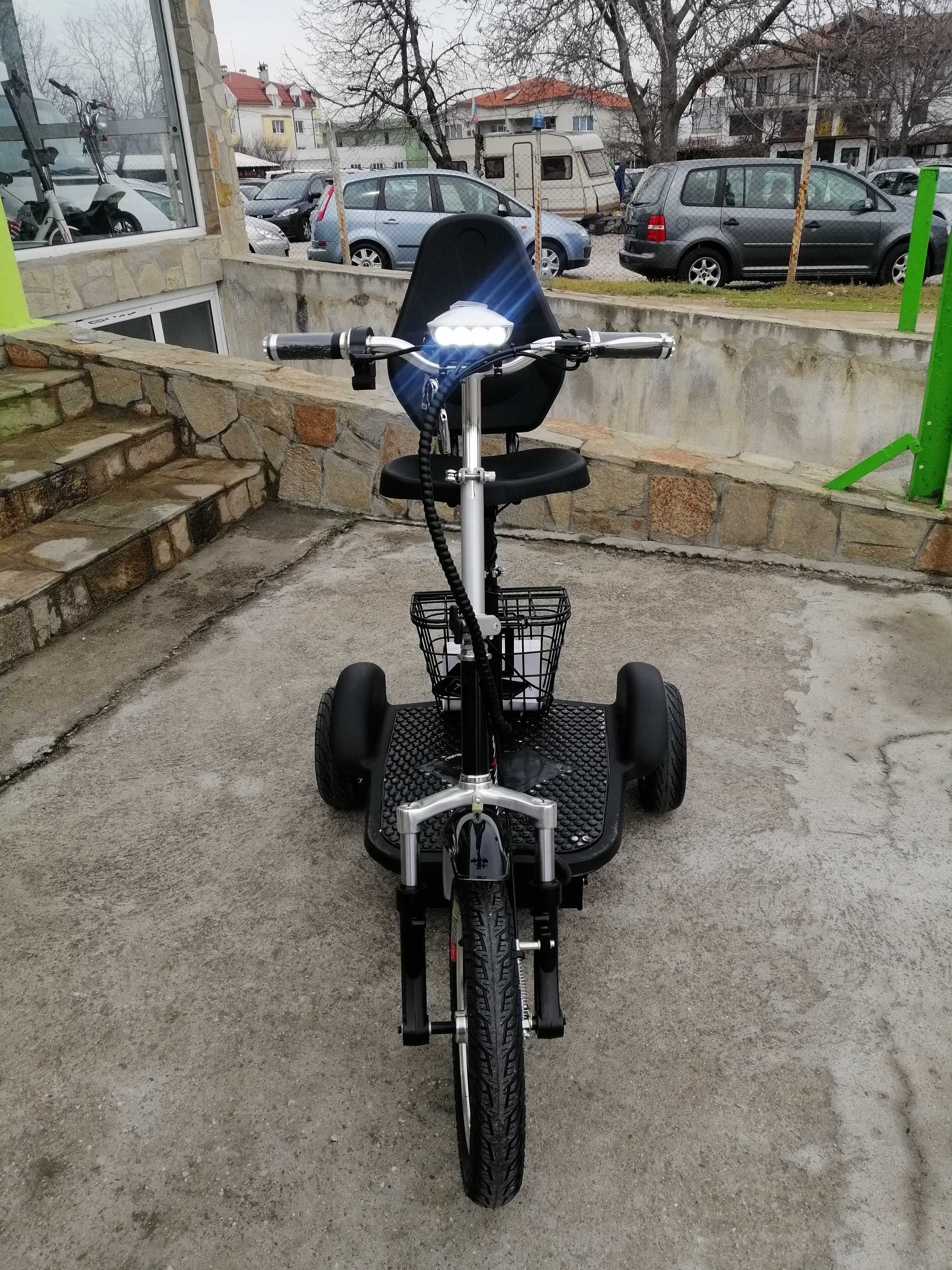 Електрическа Триколка A3 750W/48V/12Ah - BLACK (Задно предаване)