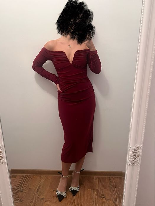 Rochie rosu bordo