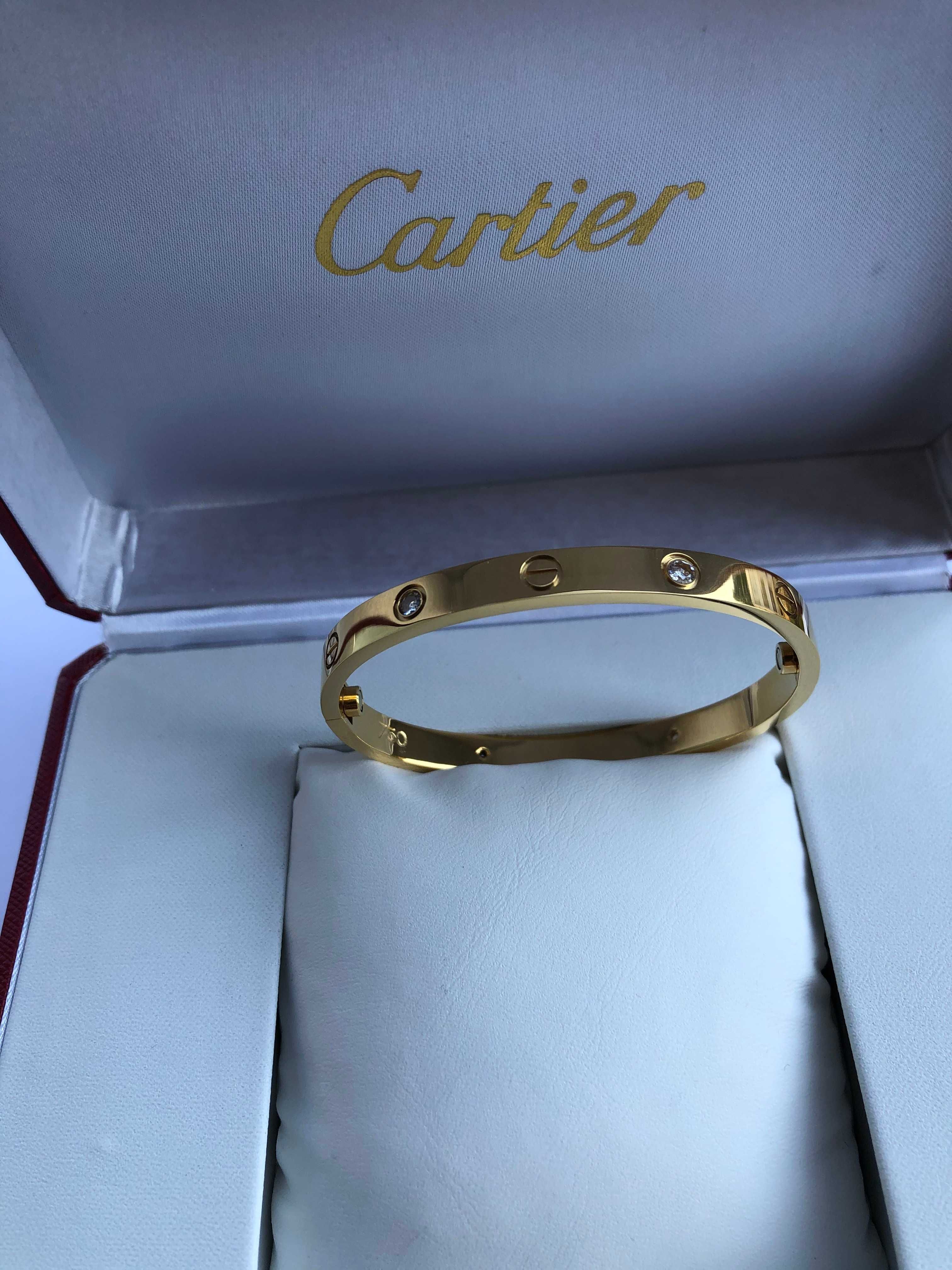 Brățară Cartier LOVE 16 Aur 750 cu diamante