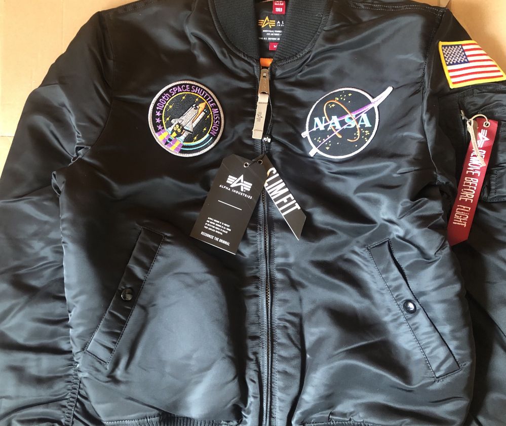 Alpha Industries MA-1 VF NASA Bomber ОРИГИНАЛ мъжко бомбър яке М и L