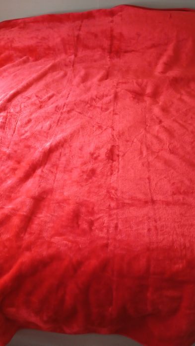 Pătură roșie groasă de lux 2 fețe