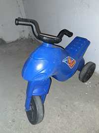 Motocicleta copii cu trei roti fara pedale, mediu, culoarea albastru