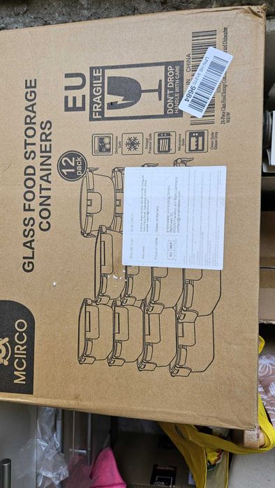 Recipiente / caserolă din sticlă pentru depozitarea alimentelor MCIRCO