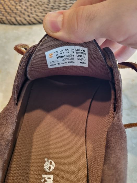 Мъжки тъмнокафяви мокасини от дебела естествена кожа Timberland