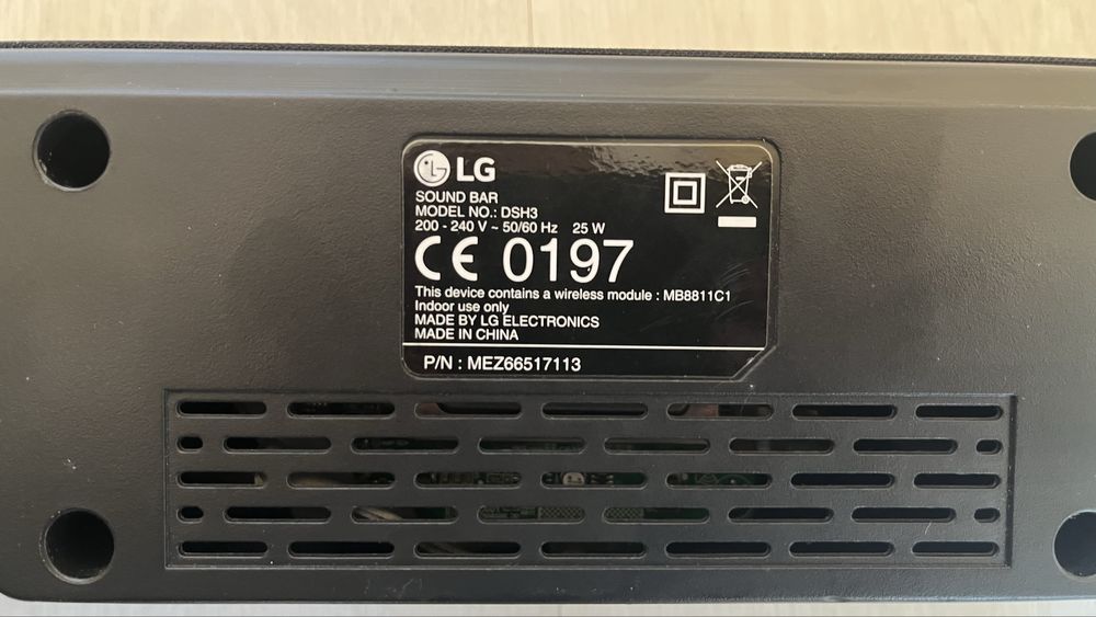 LG Soundbar Model dsh3