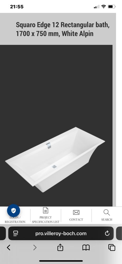 Чисто нова вана Squaro Edge 12 Rectangular bath