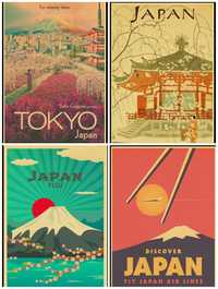 Poster/print tematica japoneza hârtie kraft 42x30cm