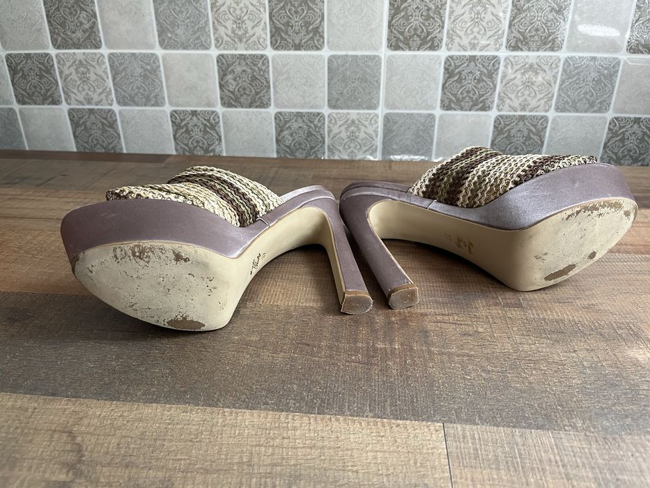 Saboti Vera Pelle Bugiarda Made in Italy, cu platforma