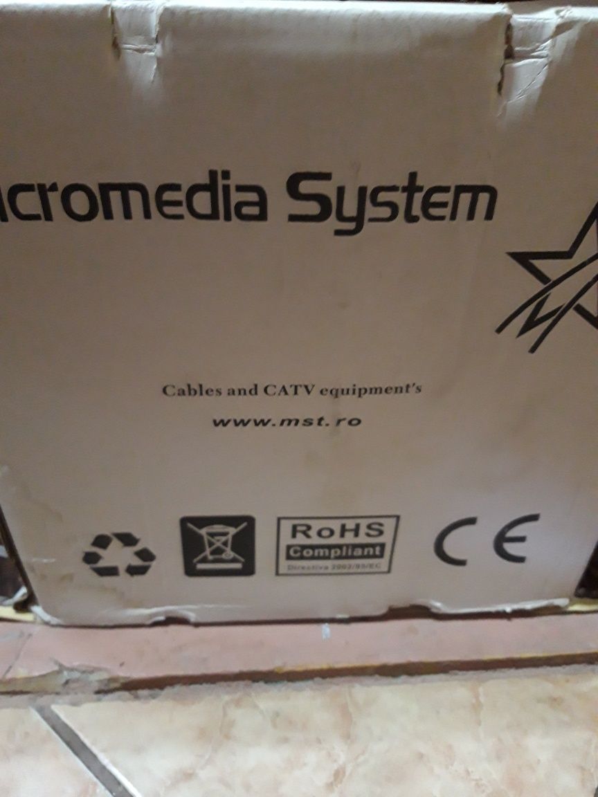 Vand cablu RG6 mess cu sufa,este cablu tv de exterior