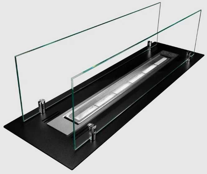 Biosemineu Insert 65 cm negru, Sticla securizata si accesorii incluse!