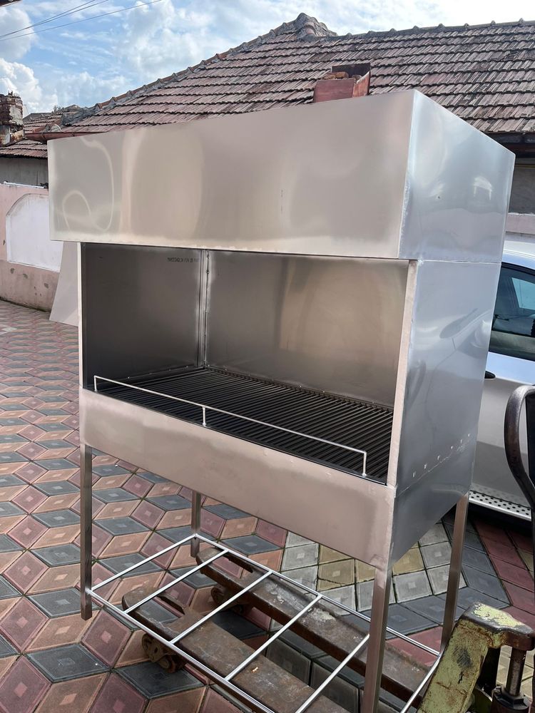 Gratar inox cu hota