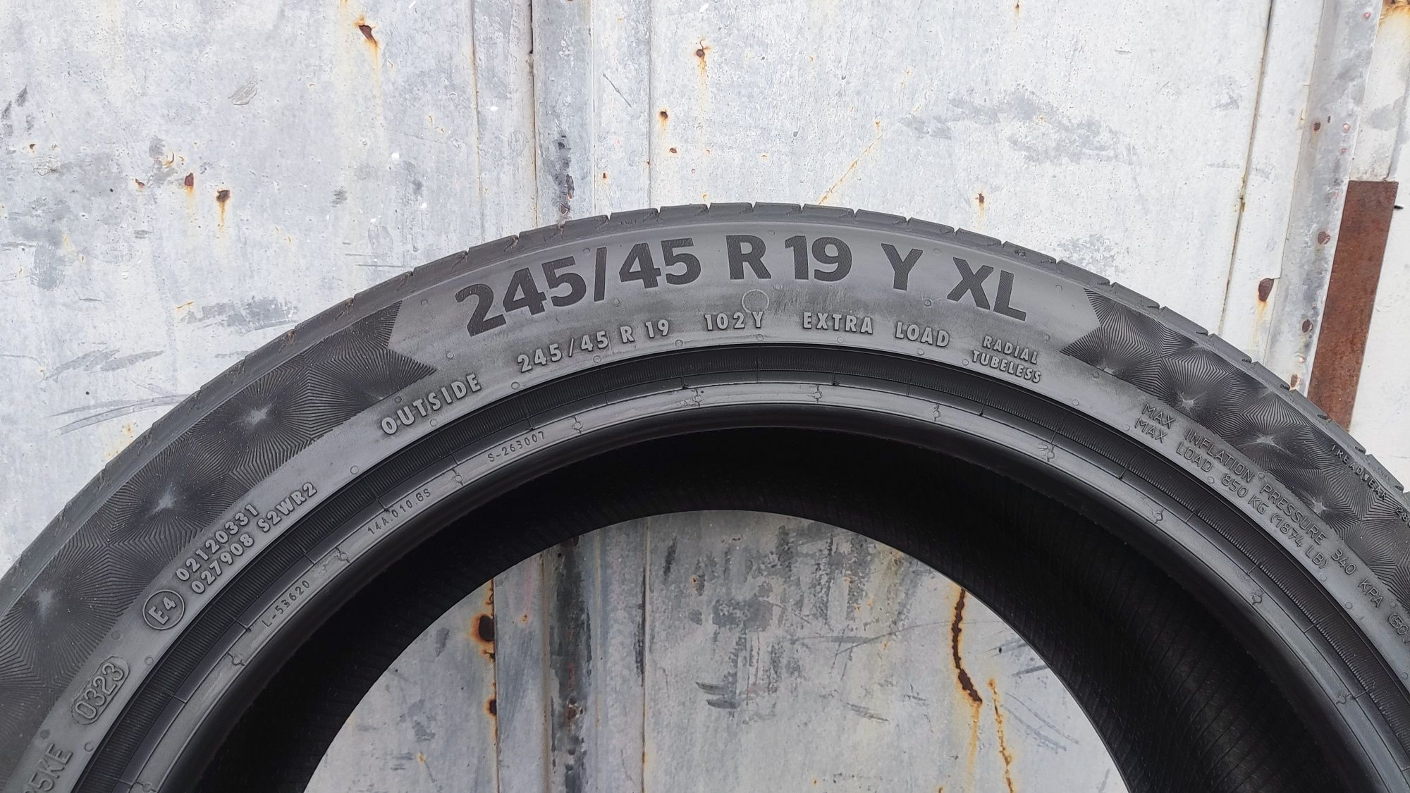 1бр. лятна гума 245/45/19 Continental Conti Premium Contact 6, dot23