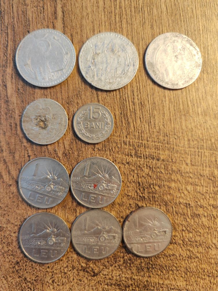 Monede perioada comunista, 15 BANI, 25 BANI, 1 LEU, 5 LEI
