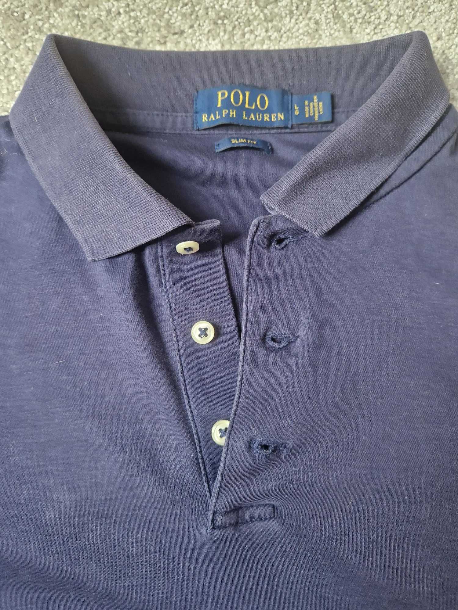 Оригинална мъжка тениска с яка POLO RALPH LAUREN