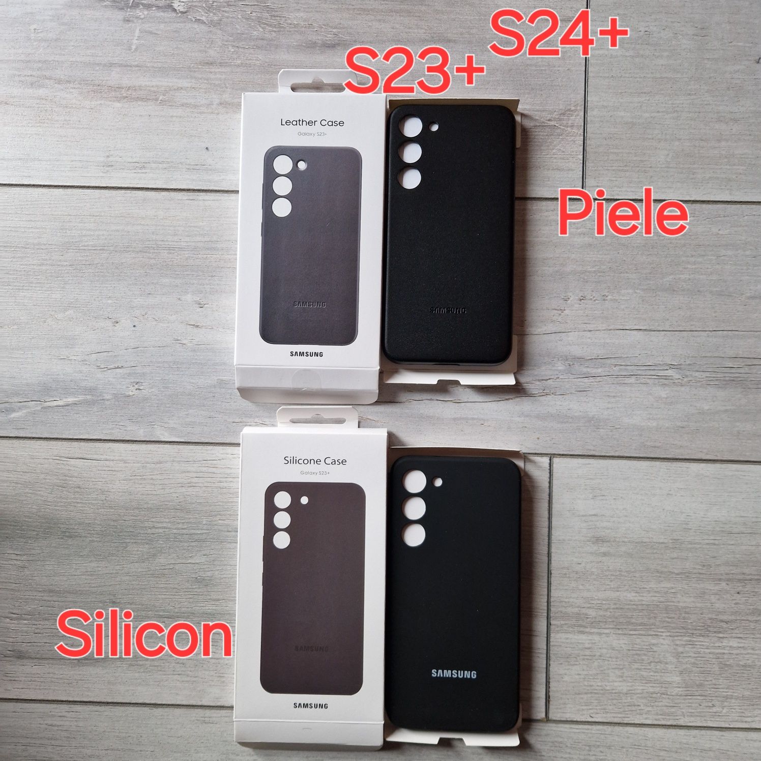 Huse Piele/Silicon Samsung Leather/Silicone Cover seria S22/23/24