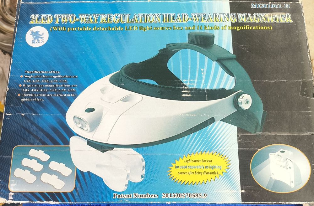 Светодиодная лупа для шлема с повязкой на голову.