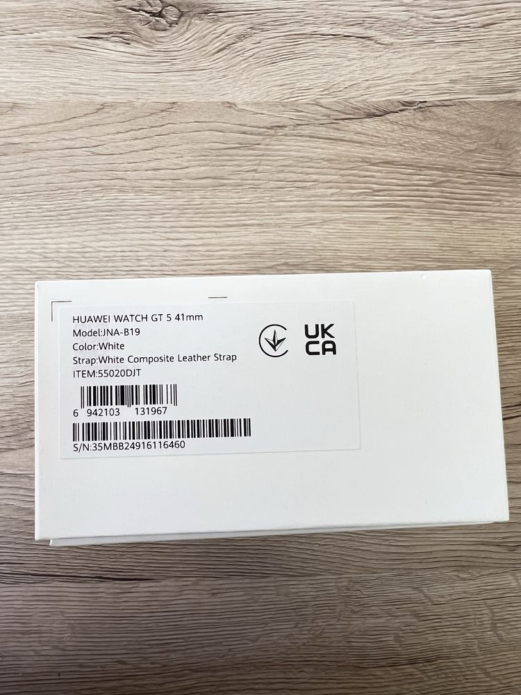 Huawei Watch GT 5 – 41mm (Бял, кожена каишка)