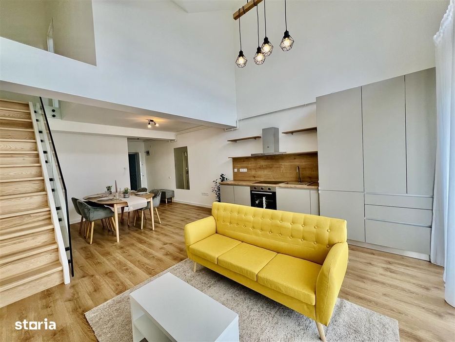 PENTHOUSE spectaculos 2 camere • Living înalt 5.6 m• materiale premium