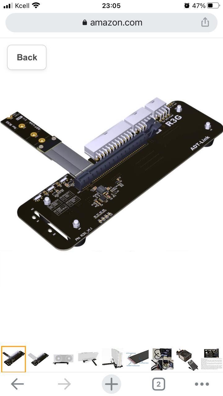 платформа для внешней видеокарты PCIe3.0 x4 с кабелем 25cm 50cm 32Gbs