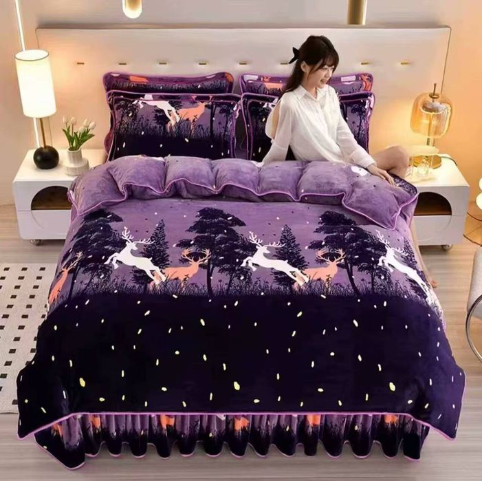 Зимнее постельное бельё велюр 2 спалка