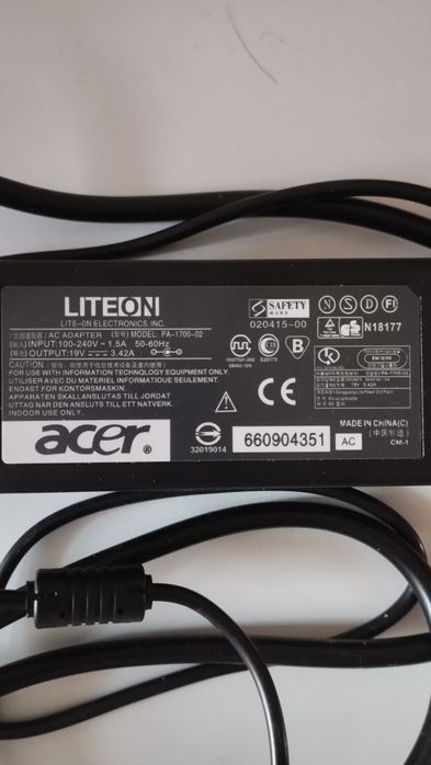 Зарядка блок питания для ноутбука acer