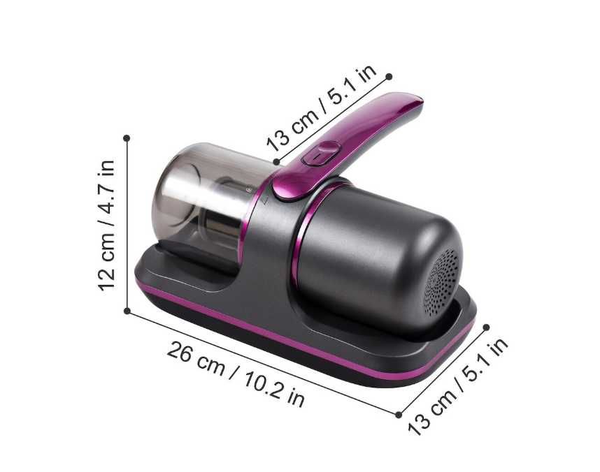 Aspirator portabil, indepartare bacterii eficienta, 8000 PA, mov