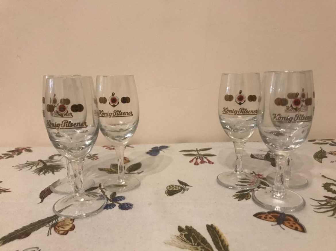 Set pahare lichior Konig-Pilsener vintage | Noi, cu picior