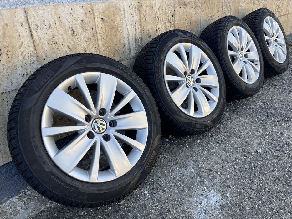 Jante Roți 16 VW Passat Caddy Golf 5 6 7 8 Anvelope 205 55 R16 iarna