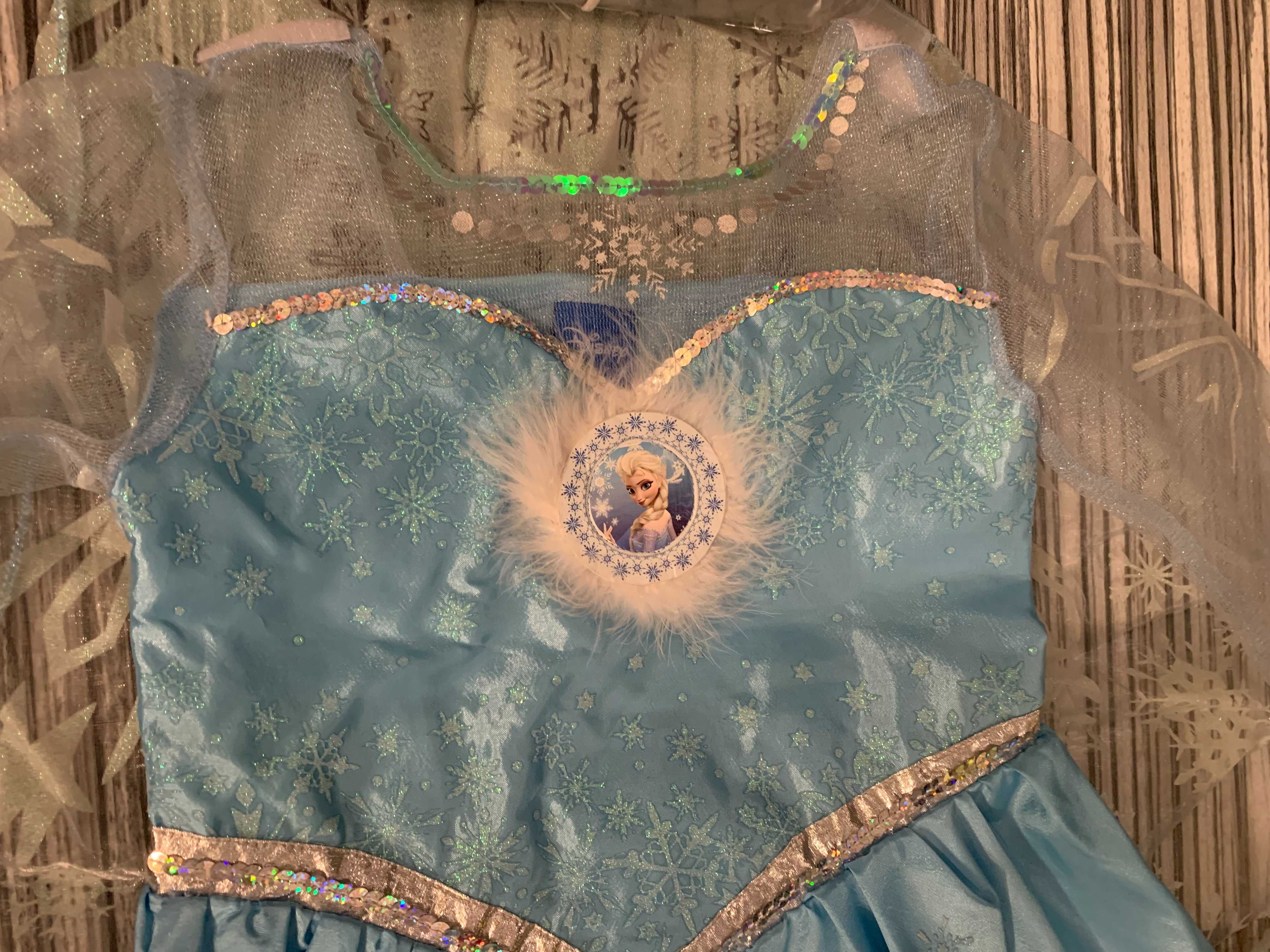 Set Elsa (Frozen), 7-9ani - Rochie, peruca, poseta si pantofi +bonus