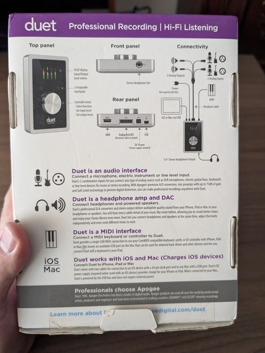 Apogee Duet 2 for Mac & Windows , iPhone, iPad