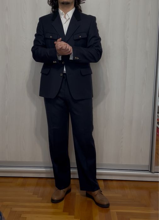 Costum intreg din lână, bleumarin, stil bavarez