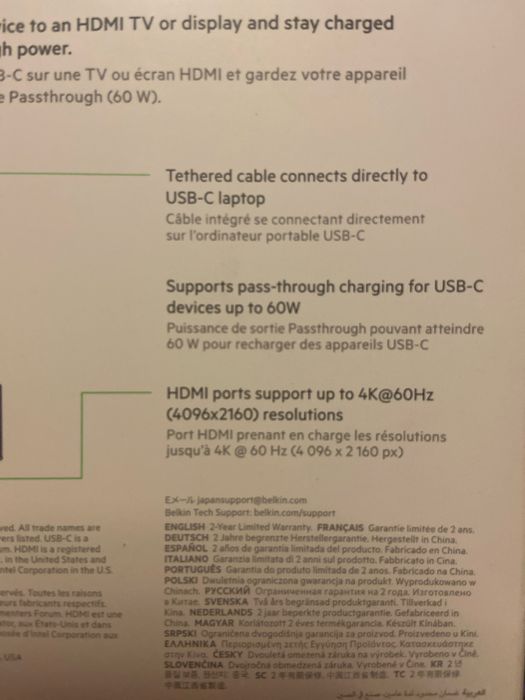 Adaptor USB -C to HDMI +Charge Adapter