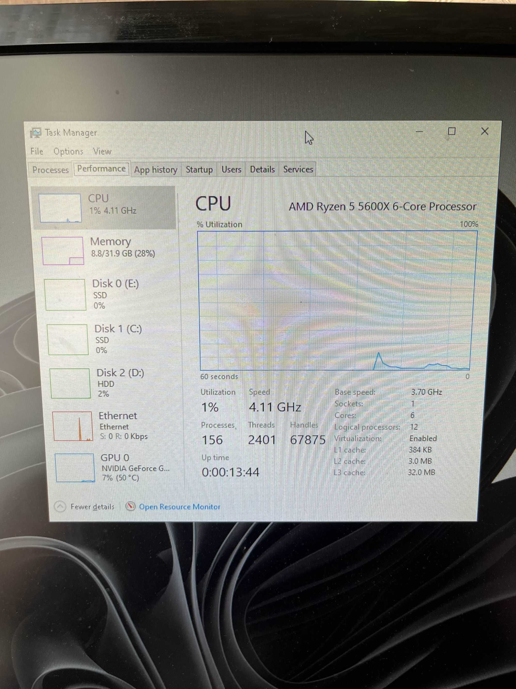 Геймърски компютър NVIDIA GTX 1660 TI 6G Ryzen 5 5600X