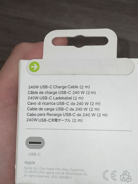 Огиринальная провод для iphone usb-c на uab-c