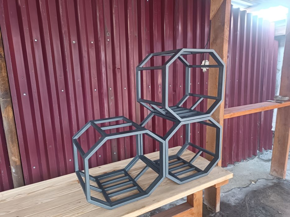 Дровник металлический – готовые 3 секции