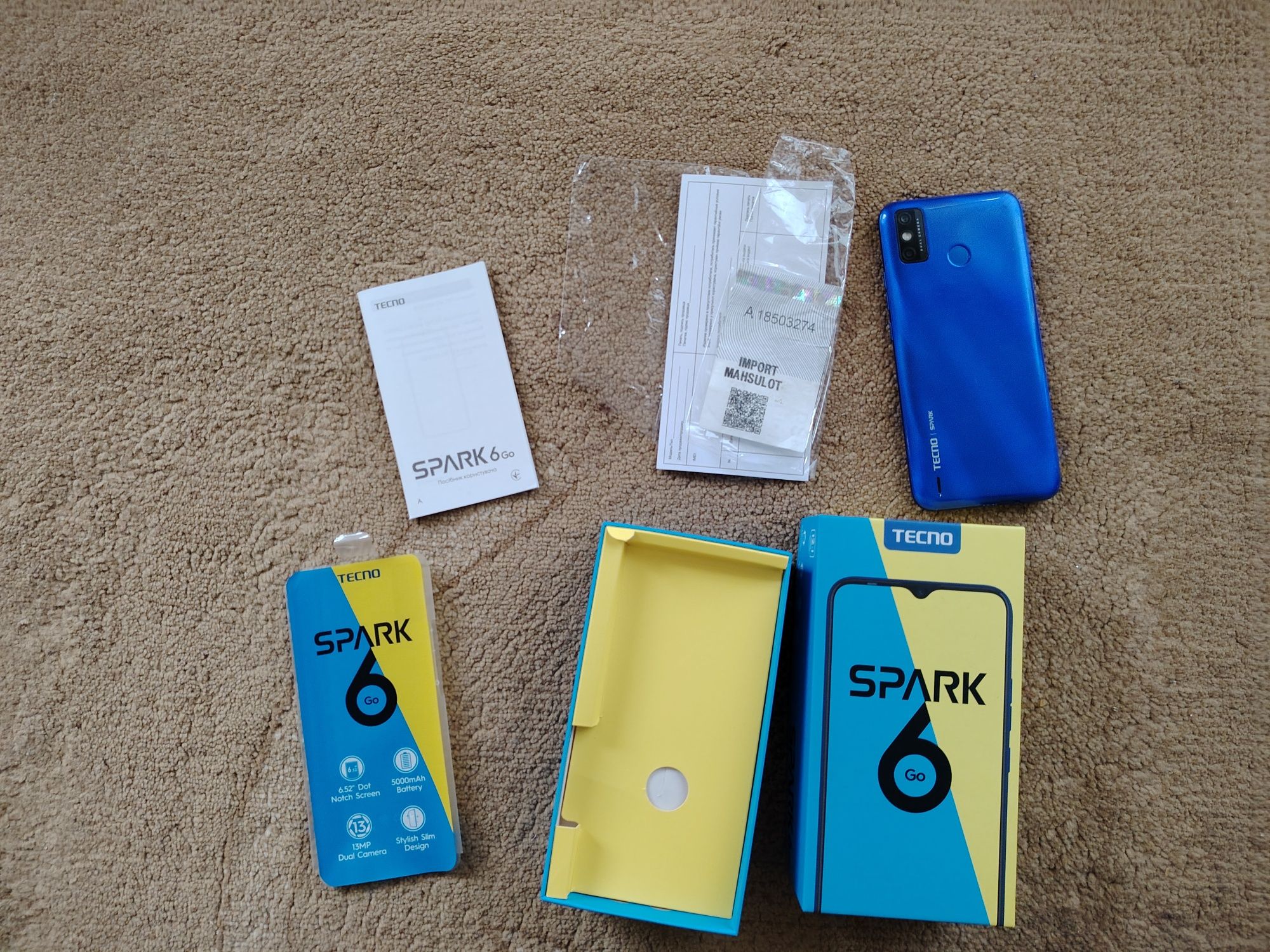 Телефон Tecno Spark 6 go