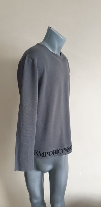 Emporio Armani Wool Knit Made in Italy M ОРИГИНАЛ Мъжки вълнен Пулов