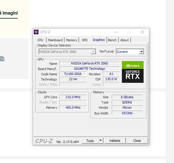 Placa video NVIDIA RTX 2060 6GB