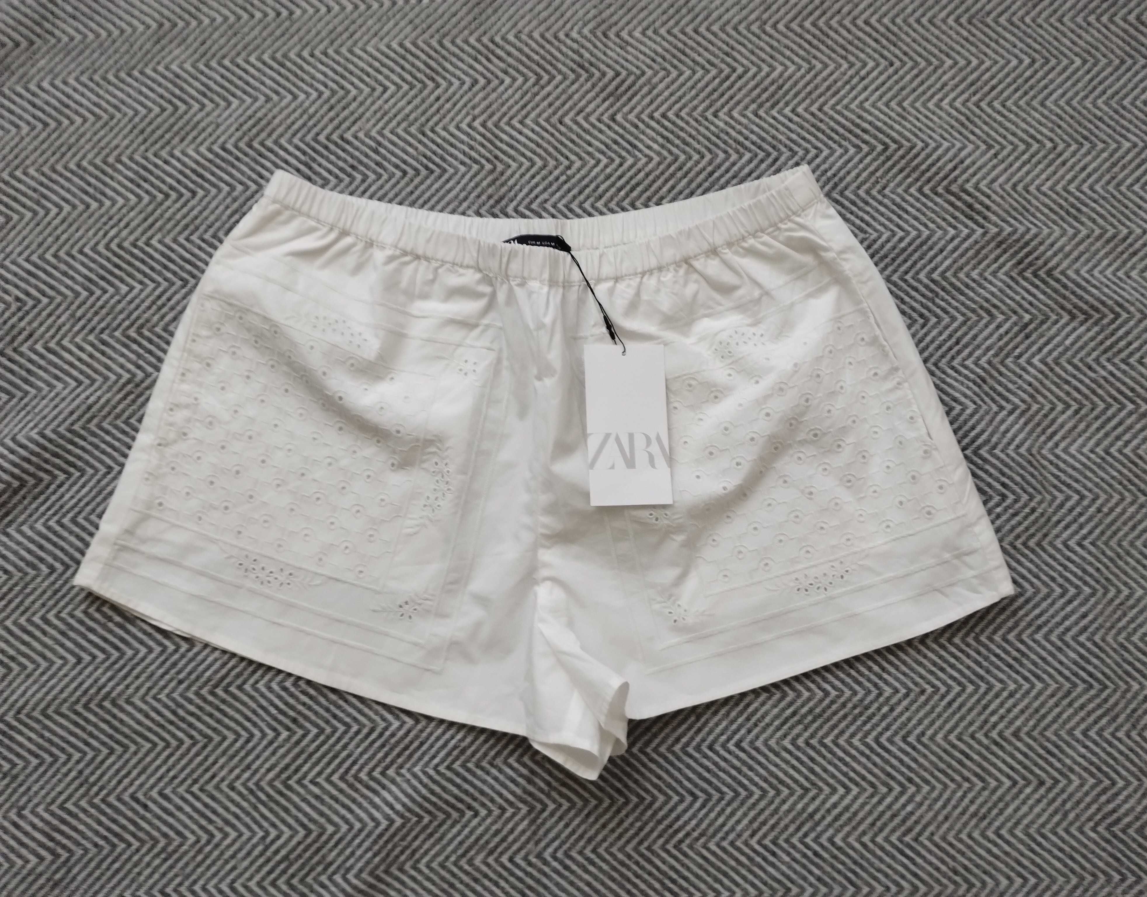 Zara бермуди с бродерия размер М