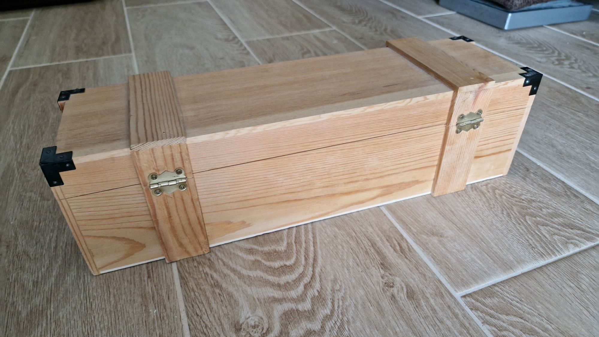 Cutie pentru sticla de vin, lemn pin ideal cadou